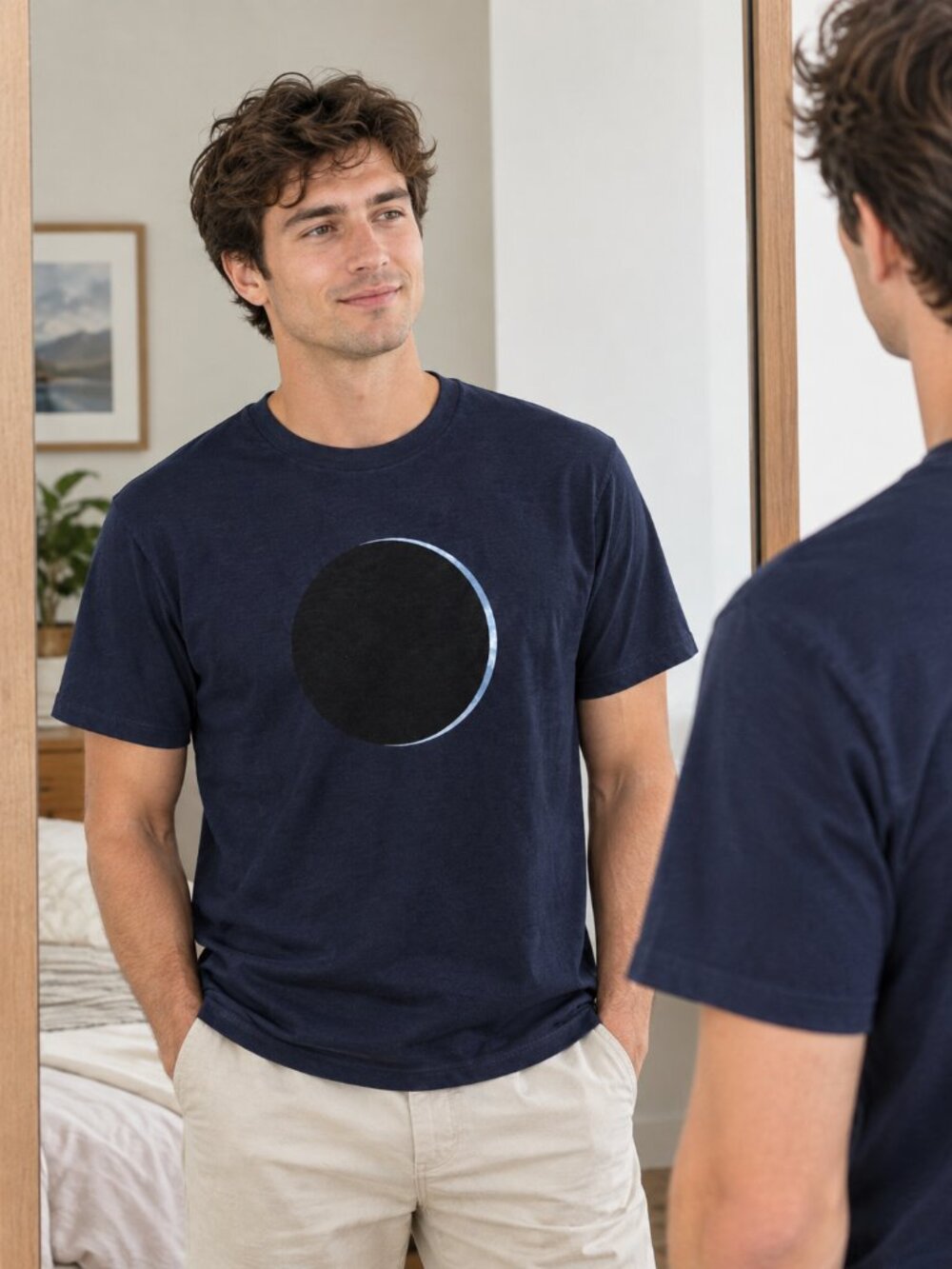 Men's Solar Eclipse Screen-Printed T-Shirt